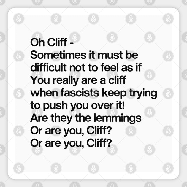 Cliff Richard - Rick Young Ones Poem Magnet by DankFutura